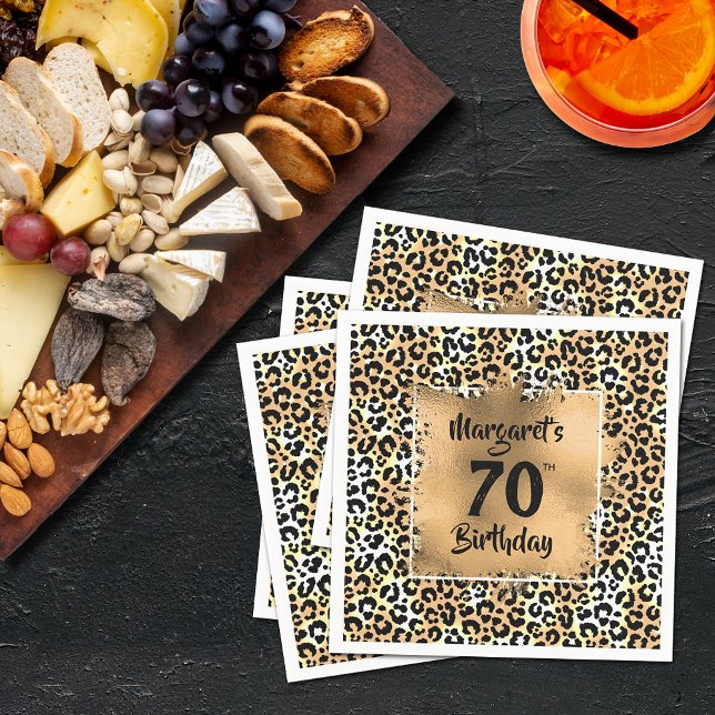 Servilleta De Papel Cumpleaños de impresión de animales leopardos (Subido por el creador)
