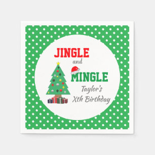 Servilleta De Papel Cumpleaños De Jingle Y Mingle
