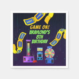 Servilleta De Papel Cumpleaños de juegos y arcade