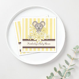 Servilleta De Papel Cumpleaños de Koala Amarillo / Baby Shower Neutral