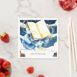 Servilleta De Papel Cumpleaños de la biblioteca mágica editable Storyb