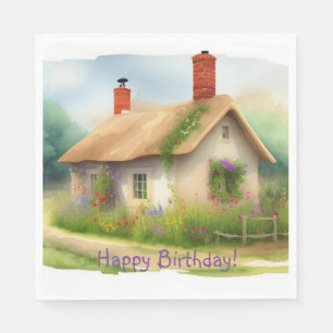 Servilleta De Papel Cumpleaños de la cabaña inglesa