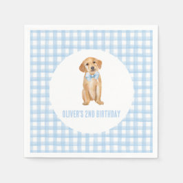 Servilleta De Papel Cumpleaños de la cachorro perrito