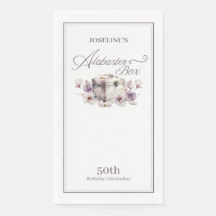 Servilleta De Papel Cumpleaños de la Caja de Alabaster