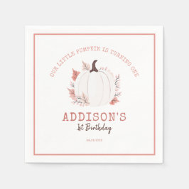 Servilleta De Papel Cumpleaños de la Calabaza Pequeña