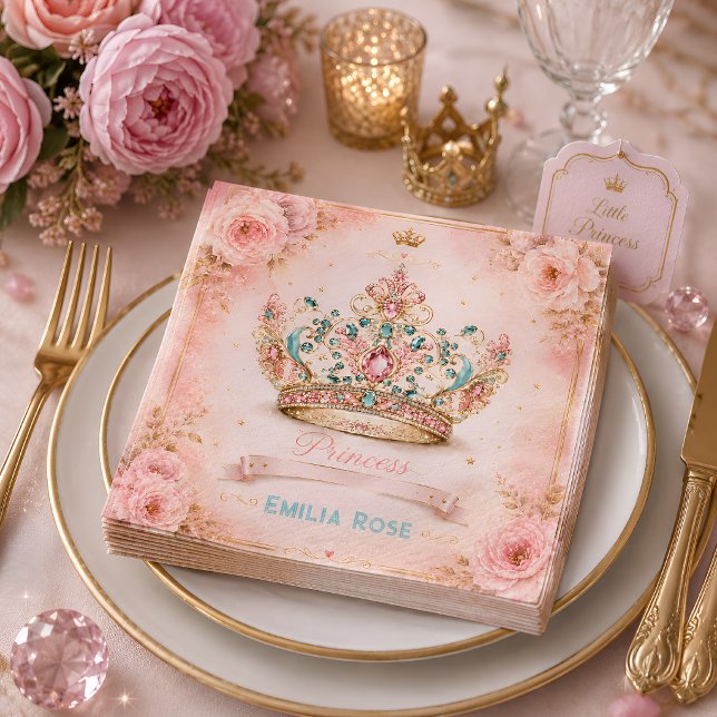 Servilleta De Papel Cumpleaños de la Corona de la Princesa (Subido por el creador)