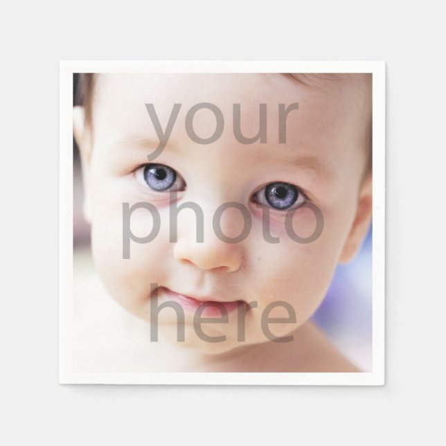 Servilleta De Papel Cumpleaños de la foto (Anverso)