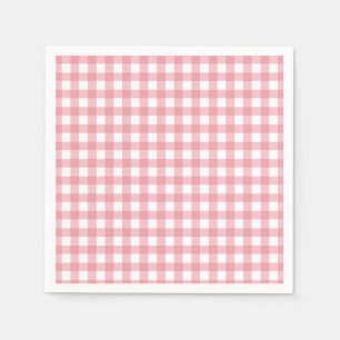 Servilleta De Papel Cumpleaños de la granja de gingham rosa