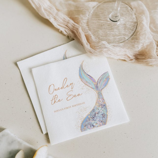 Servilleta De Papel Cumpleaños de la Mermaid Tail (Subido por el creador)