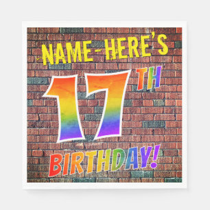 Servilleta De Papel ¡CUMPLEAÑOS de la mirada del arco iris de la
