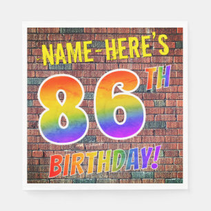 Servilleta De Papel ¡CUMPLEAÑOS de la mirada del arco iris de la