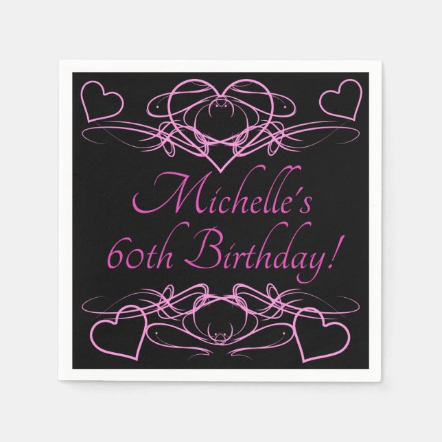 Servilleta De Papel Cumpleaños de la mujer (Anverso)