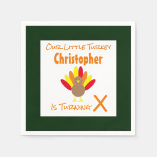 Servilleta De Papel Cumpleaños de la Pequeña Turquía