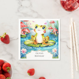Servilleta De Papel Cumpleaños de la Rana Pequeña