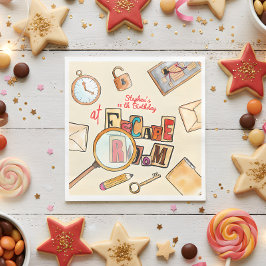 Servilleta De Papel Cumpleaños de la sala de escape