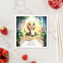 Servilleta De Papel Cumpleaños de la serpiente Boho Kids