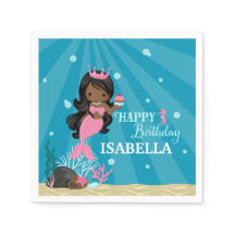 Cumpleaños de la sirena afroamericana