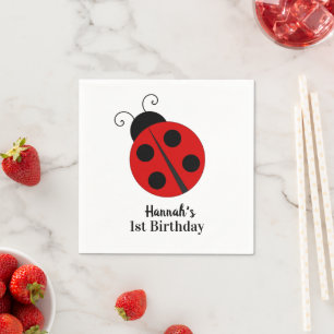 Servilleta De Papel Cumpleaños de Ladybug Personalizado
