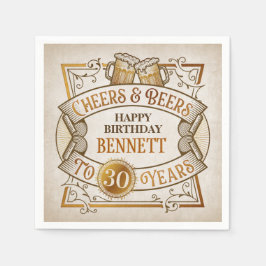 Servilleta De Papel Cumpleaños de las cervezas