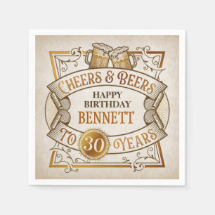 Servilleta De Papel Cumpleaños de las cervezas