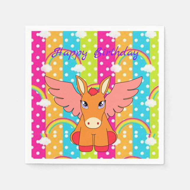 Servilleta De Papel Cumpleaños de las servilletas de papel (Anverso)