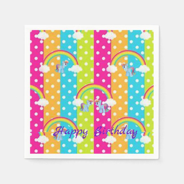 Servilleta De Papel Cumpleaños de las servilletas de papel (Anverso)