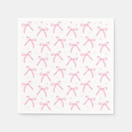 Servilleta De Papel Cumpleaños de lazos rosados Boda de Shower