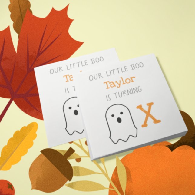 Servilleta De Papel Cumpleaños de Little Boo Ghost Halloween (Subido por el creador)