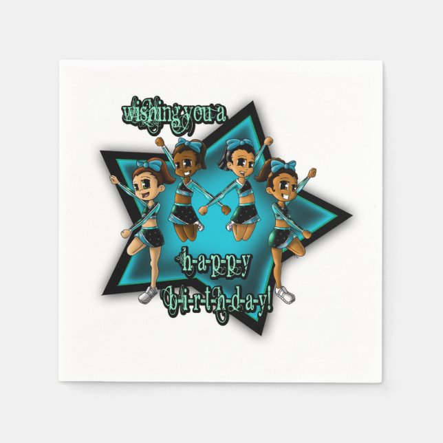 Servilleta De Papel Cumpleaños de los animadores (Anverso)