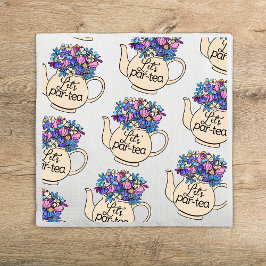 Servilleta De Papel Cumpleaños de los Chicas de la tetera floral de pe