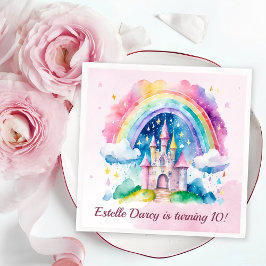 Servilleta De Papel Cumpleaños de los Chicas del Castillo de Cute