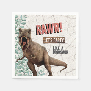 Servilleta De Papel Cumpleaños de los dinosaurios