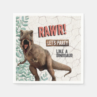 Servilleta De Papel Cumpleaños de los dinosaurios