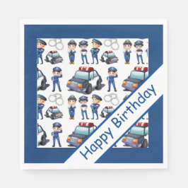 Servilleta De Papel Cumpleaños de los policías