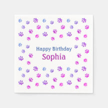 Cumpleaños de Mascota Personalizado Huellas de Pat