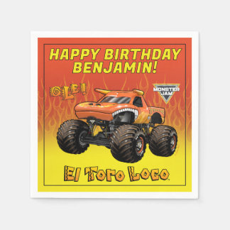 Servilleta De Papel Cumpleaños de Monster Jam - El Toro Loco