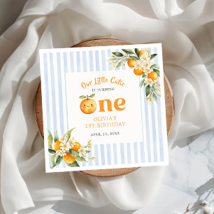 Servilleta De Papel Cumpleaños de naranja cítrico Little Cutie