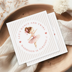 Servilleta De Papel Cumpleaños de niña bailarina de ballet Tutu