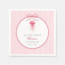 Cumpleaños de niña con aguamarina y lazo rosa 1er