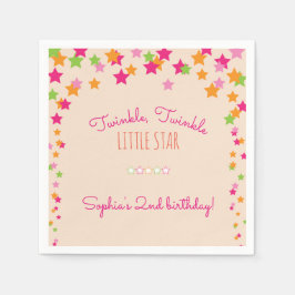 Servilleta De Papel Cumpleaños de niña Twinkle Twinkle Little Star