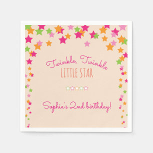 Servilleta De Papel Cumpleaños de niña Twinkle Twinkle Little Star