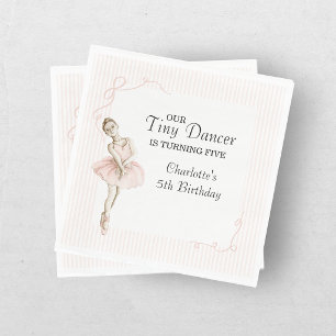 Servilleta De Papel Cumpleaños de niñas Bailarina Rosa Tiny Dancer