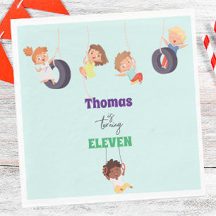 Servilleta De Papel cumpleaños de niños de aventura de Rope Park