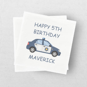 Servilleta De Papel Cumpleaños de niños oficial de policía llamando a 