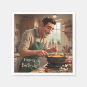 Servilleta De Papel Cumpleaños de Papá el Chef