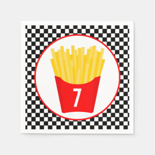 Servilleta De Papel Cumpleaños de papas fritas de comida rápida
