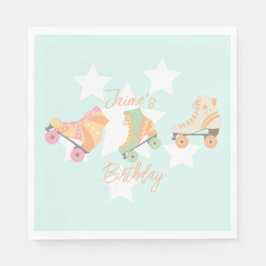 Servilleta De Papel Cumpleaños de patinaje en pastel estrellas