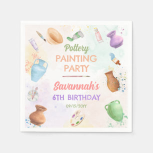 Servilleta De Papel Cumpleaños de pintura de cerámica