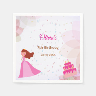 Servilleta De Papel Cumpleaños de princesa de Disney elegante