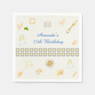 Servilleta De Papel Cumpleaños de Prosecco y Pasta